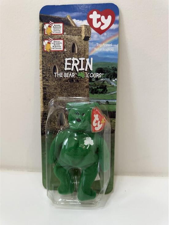 Ty Other - Ty McDonald’s Canada Beanie Baby Erin the Bear 1997 Rare With Tag Errors